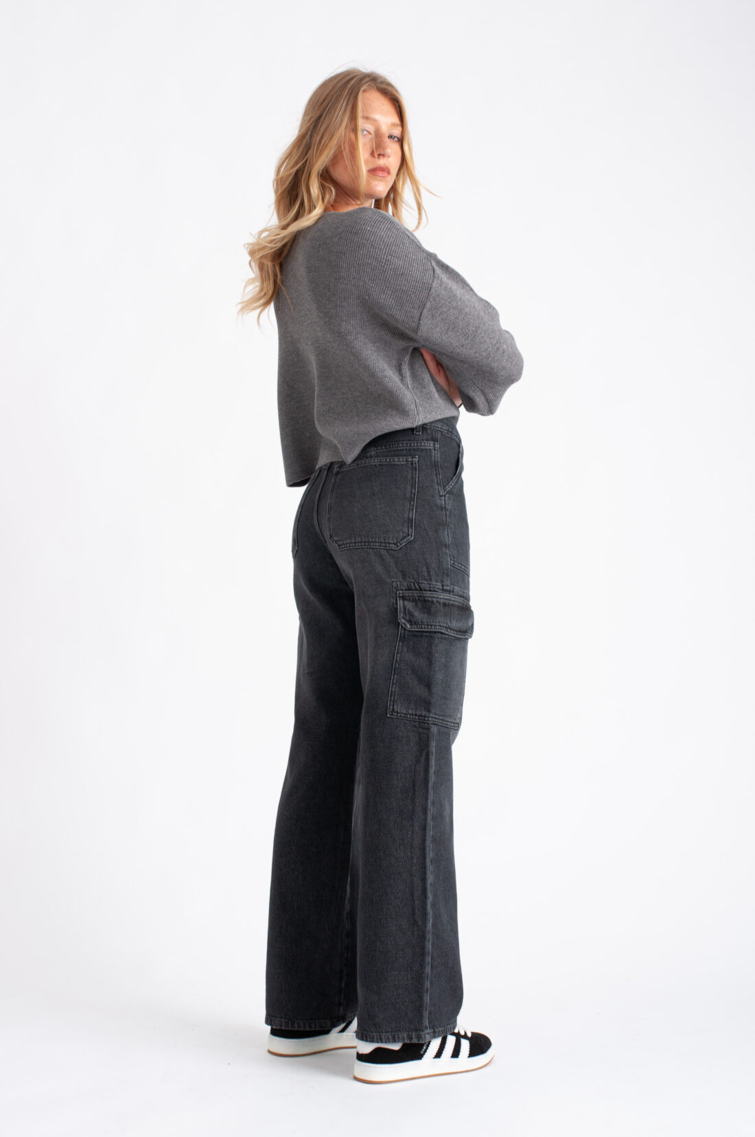 [11134] straight gris cargo blaque