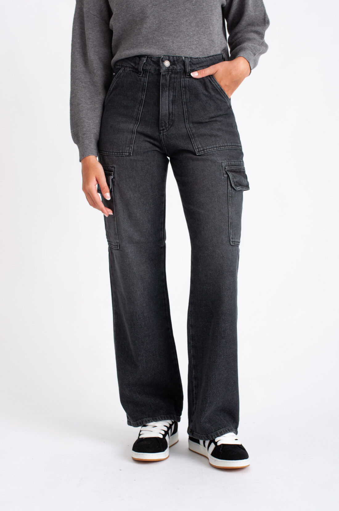 [11134] straight gris cargo blaque