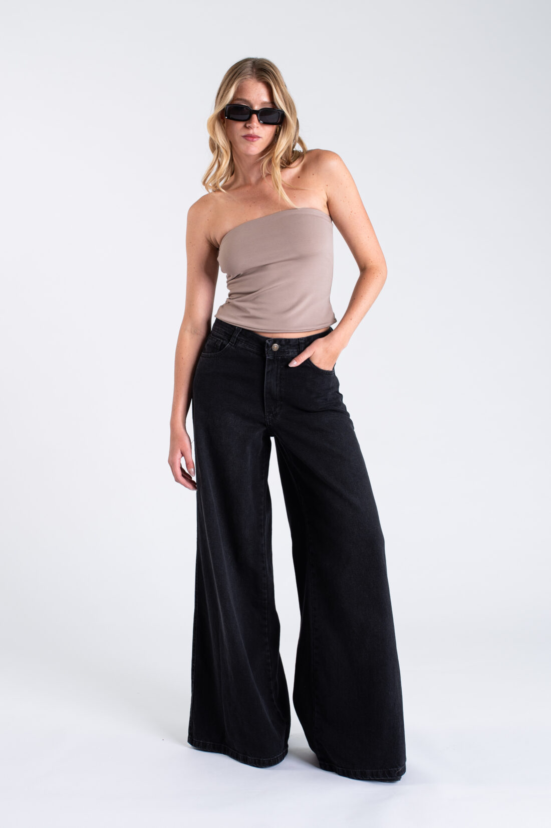 [11241] baggy palazzo negro