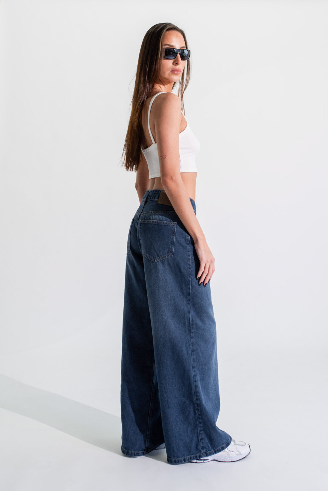 [11265] wideleg azul bigote