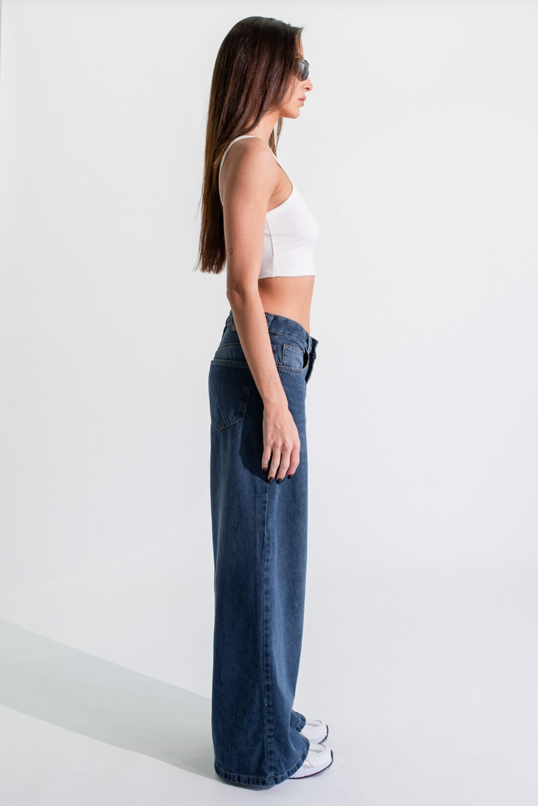 [11265] wideleg azul bigote