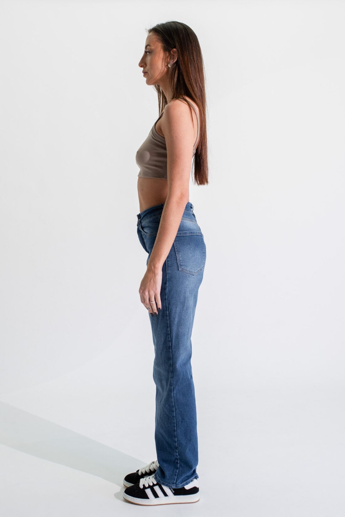 [11271] super straight semi elastizado azul