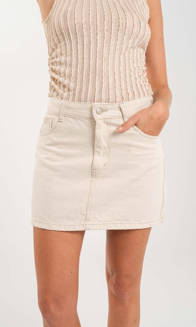 16704-EP | POLLERA MINI CRUDO RIGIDA