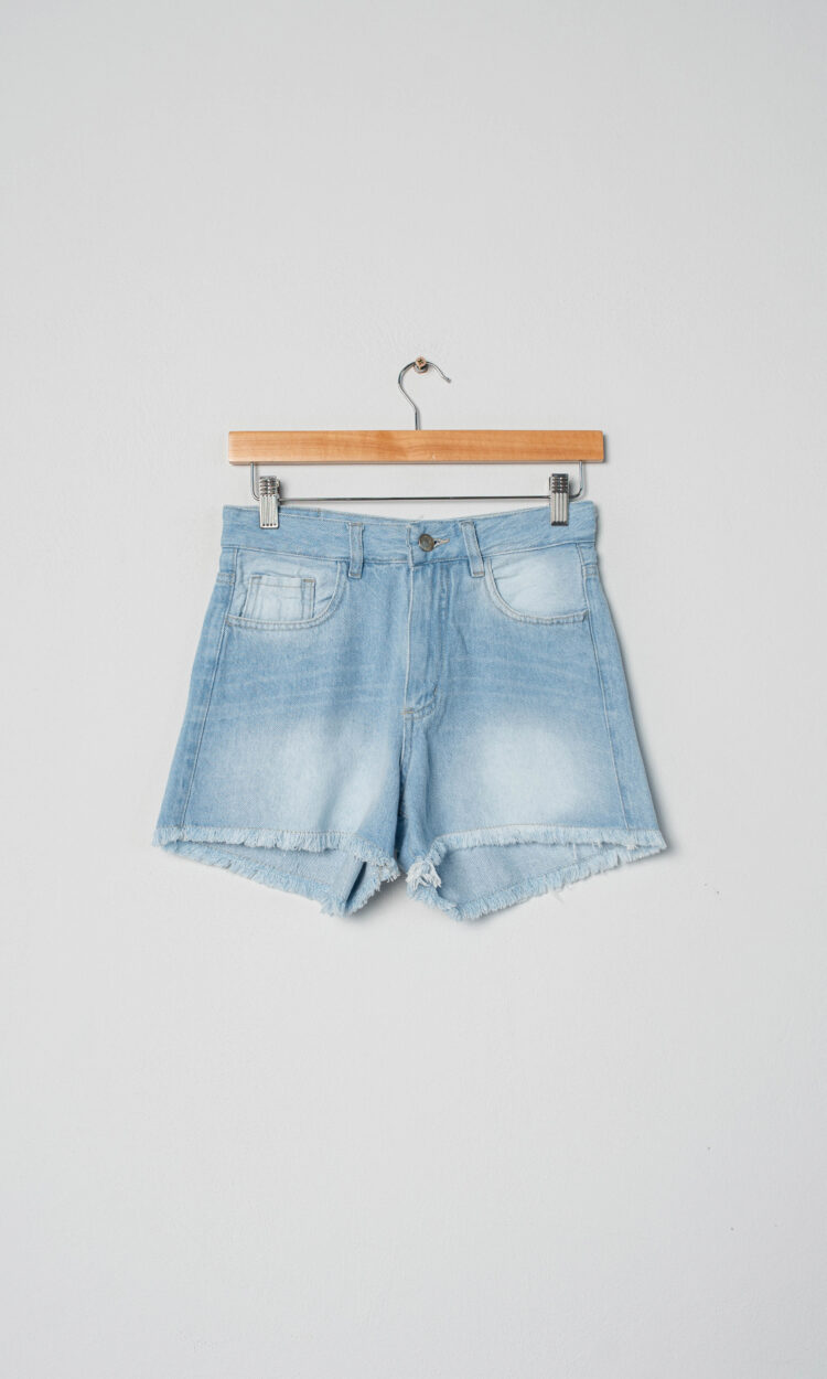 [12024] short mom fleco celeste localizado