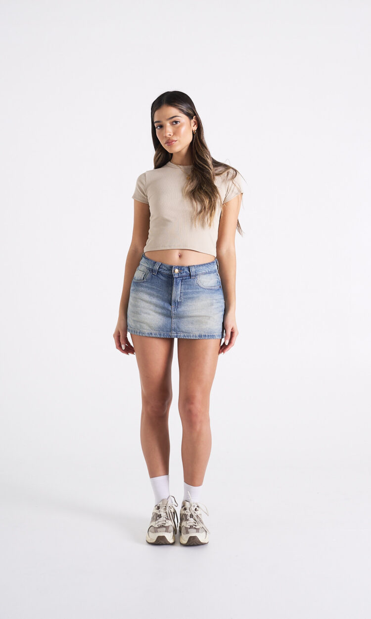 4002-ES | SHORT POLLERA CORTA MATIZADA