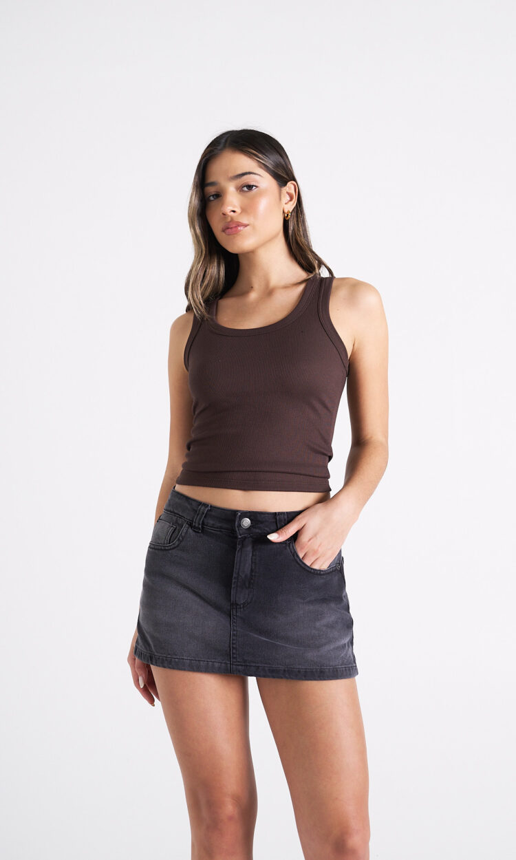 4001-ES | SHORT POLLERA CORTA GRIS