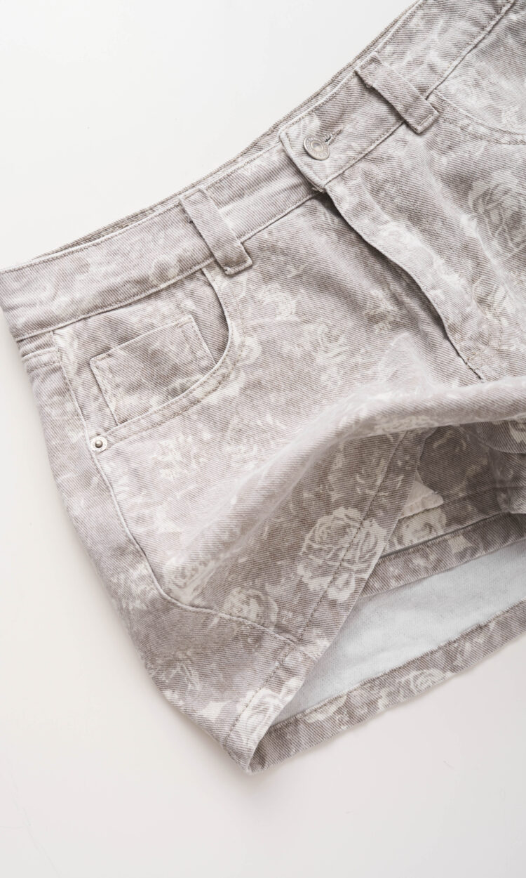 4005-ES | SHORT POLLERA FLOREADO CRUDO